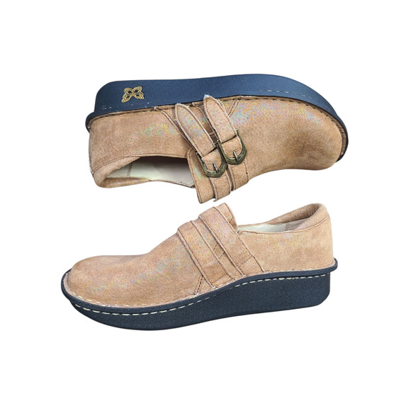 Alegria All-684X Slip On Metallic Leather Comfort Clogs Slip Resist Size 38 - Picture 2 of 9